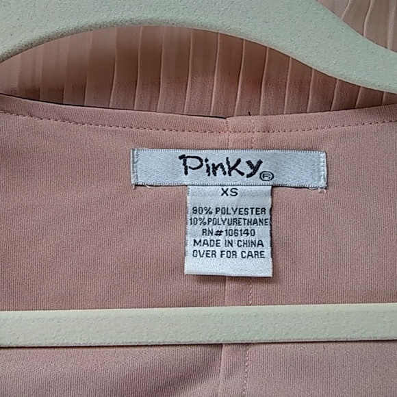 Pleated, faux leather dress - Picture 3 of 5